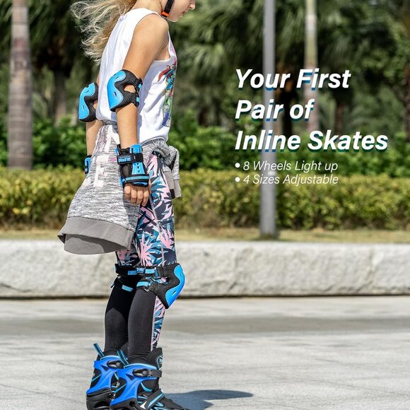 Adjustable Flashing Inline Skates - Picture 4 of 9